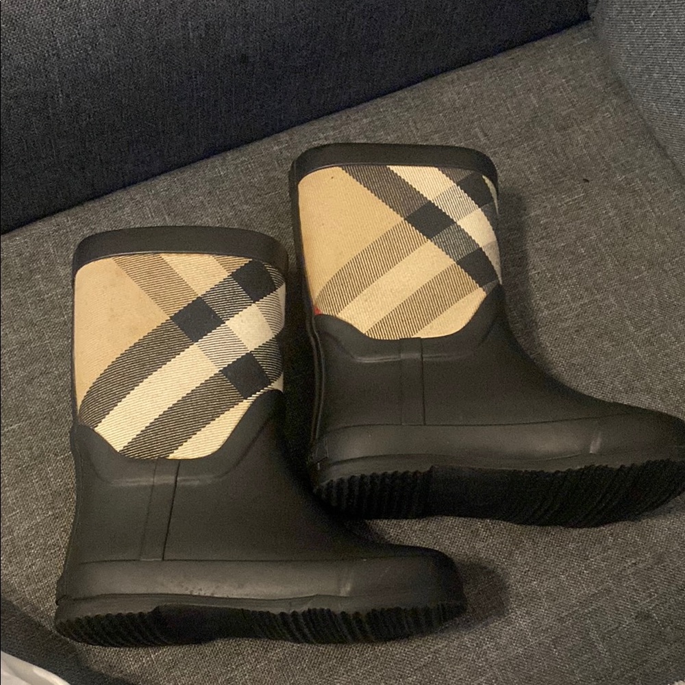 Burberry Plaid Rain Boots